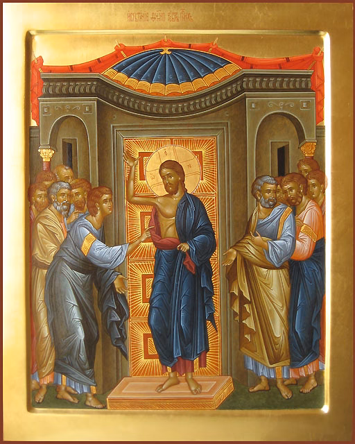 St. Thomas searches the wounds of Christ