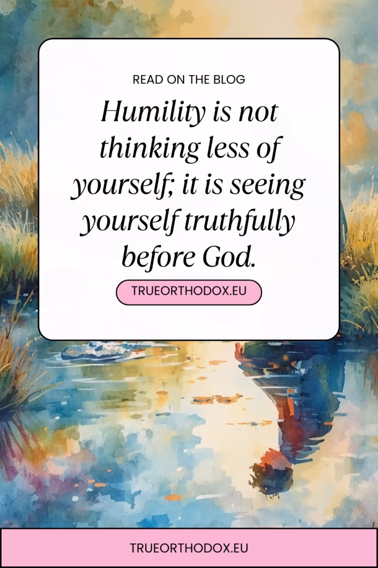 Humility is not thinking less of yourself; it is seeing yourself truthfully before God.