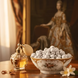 marie-antoinette-signature-blend-incense-6- A bowl of Marie Antoinette Greek incense.