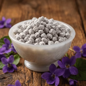 A bowl of Athonite Violet incense.